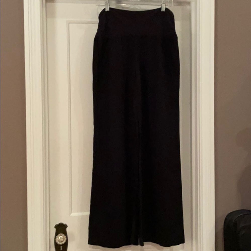 XCVI Wearables black linen wide-leg pants